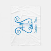 Blue Lyre Fleece Deken (Voorkant)