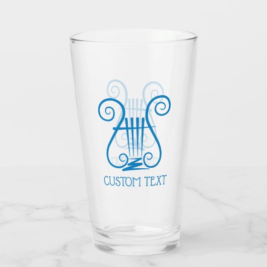 Blue Lyre Glas (Achterkant)
