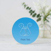 Blue Lyre Kaart (Staand voorkant)