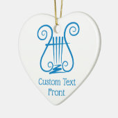 Blue Lyre Keramisch Ornament (Links)