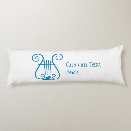 Blue Lyre Lichaamskussen (Achterkant)