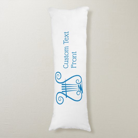 Blue Lyre Lichaamskussen (Voorkant Verticaal)