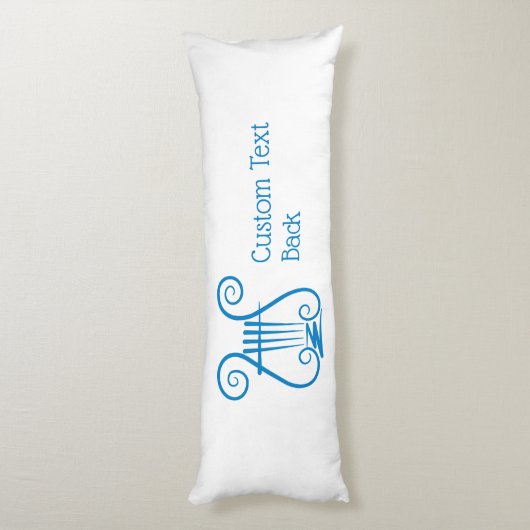 Blue Lyre Lichaamskussen (Achterkant (Verticaal))