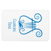 Blue Lyre Magneet (Horizontaal)