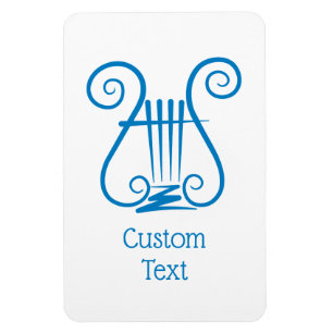 Blue Lyre Magneet