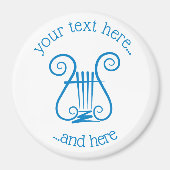 Blue Lyre Magneet (Voorkant)