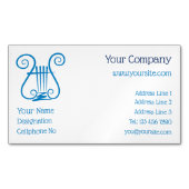 Blue Lyre Magnetisch Visitekaartje (Voorkant)