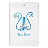 Blue Lyre Mini Klembord (Achterkant)