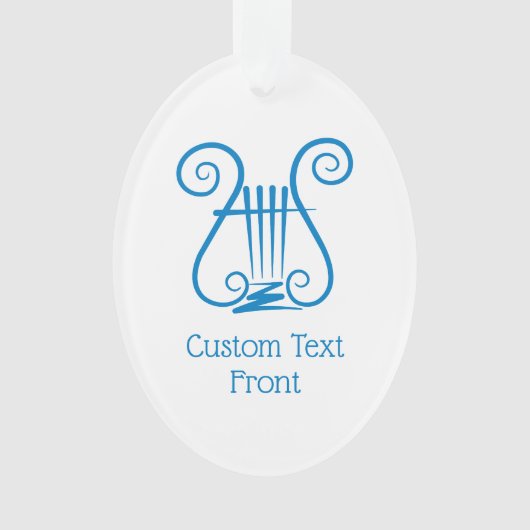 Blue Lyre Ornament (voorkant)