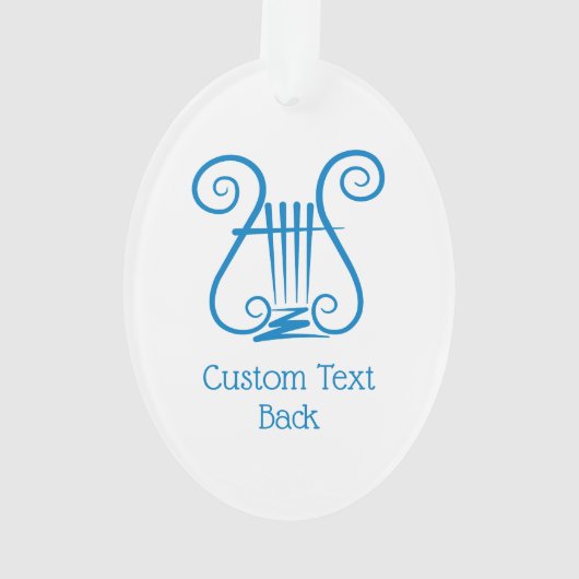 Blue Lyre Ornament (achterkant)