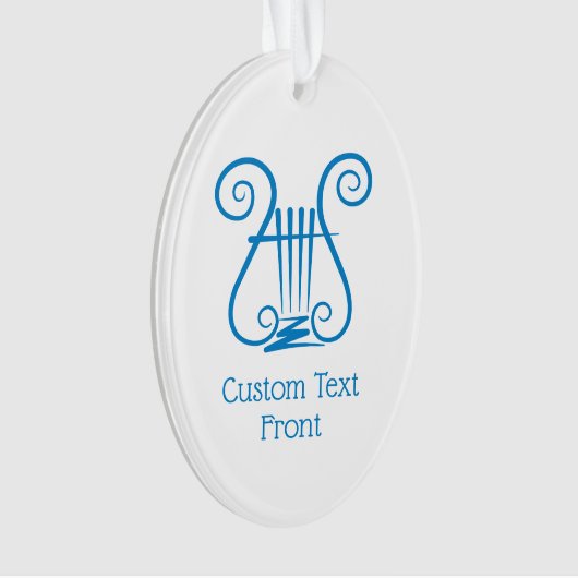 Blue Lyre Ornament (voorkant)