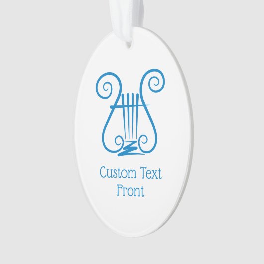 Blue Lyre Ornament (voorkant)
