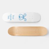 Blue Lyre Persoonlijk Skateboard (Horizontaal)