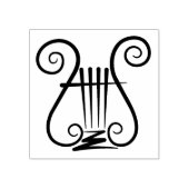 Blue Lyre Rubberstempel (Afrduk)