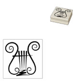 Blue Lyre Rubberstempel (Gestempeld)