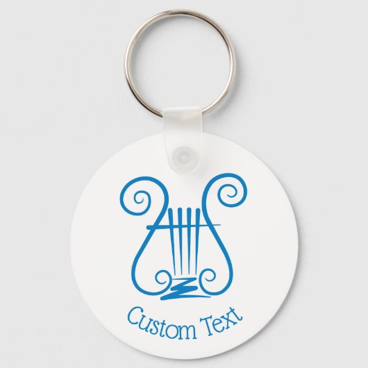 Blue Lyre Sleutelhanger (Voorkant)