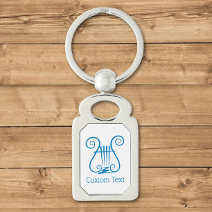 Blue Lyre Sleutelhanger