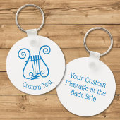 Blue Lyre Sleutelhanger