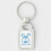 Blue Lyre Sleutelhanger (Voorkant)
