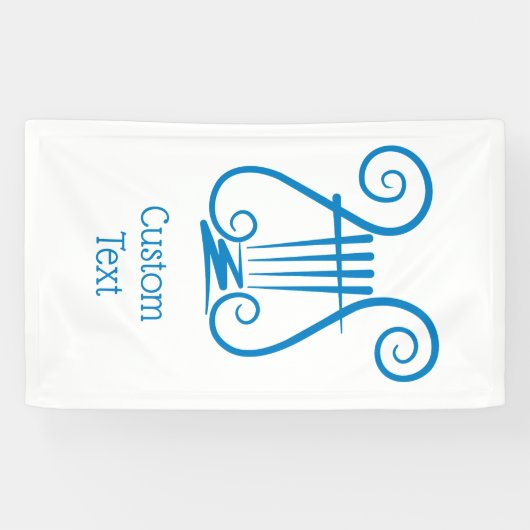 Blue Lyre Spandoek (Horizontaal)