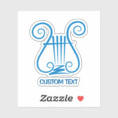 Blue Lyre Sticker (Vel)