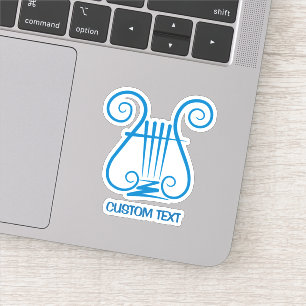 Blue Lyre Sticker