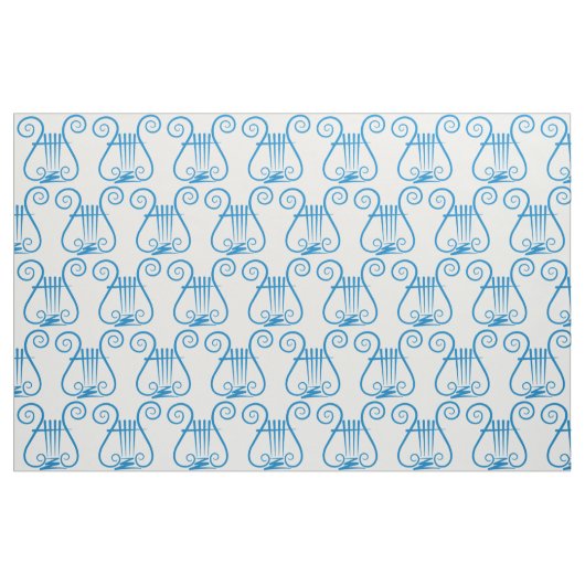 Blue Lyre Stof (Fat Quarter)
