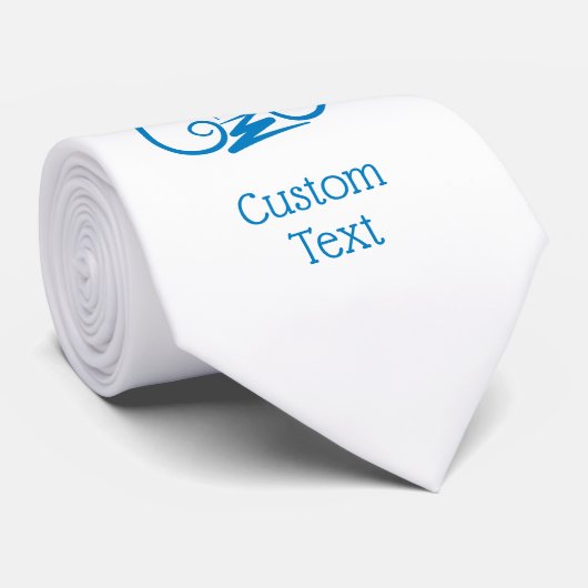 Blue Lyre Stropdas (Opgerold)