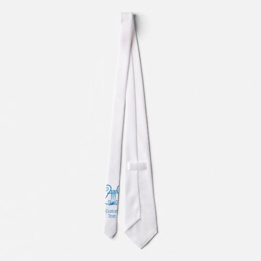 Blue Lyre Stropdas (Achterkant)