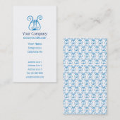 Blue Lyre verticaal Visitekaartje (Voorkant / Achterkant)