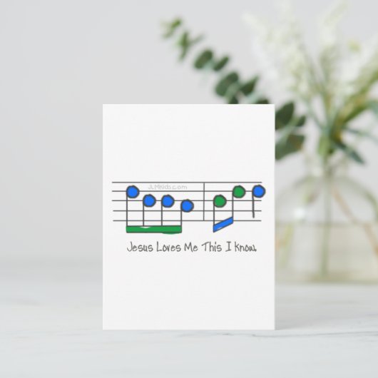 Blue Lyrics Briefkaart (Staand voorkant)