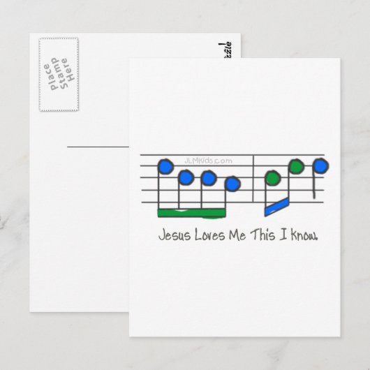 Blue Lyrics Briefkaart (Voorkant / Achterkant)