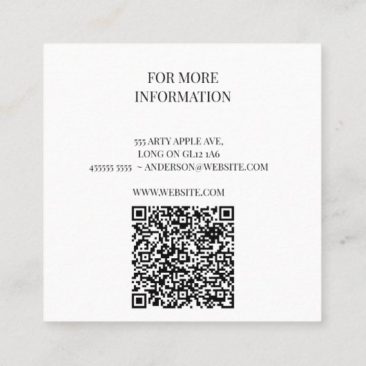 Blue macaron moderne waterverf bakkerij vierkante visitekaartje (Achterkant)