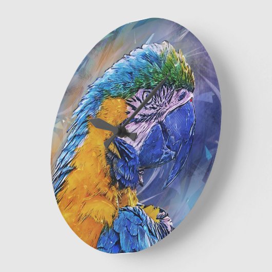 Blue Macaw Parrot Grote Klok (Hoek)