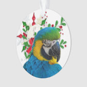 Blue Macaw Parrot kerstversiering Ornament (voorkant)