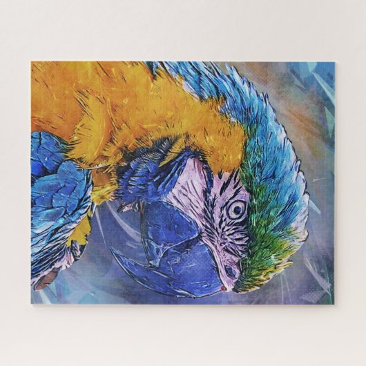 Blue Macaw Parrot Legpuzzel (Horizontaal)