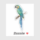 Blue Macaw Parrot Tropische Natuur voor vogelpest Sticker (Vel)