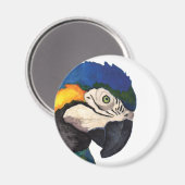 Blue Macaw Portrait Magnet (Voorkant / Achterkant)