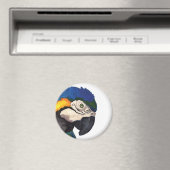 Blue Macaw Portrait Magnet (Insitu (Vaatwasser))
