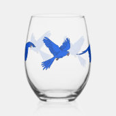 Blue Macaw Wijnglas Zonder Voet (Links)