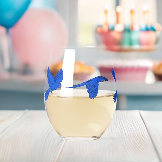 Blue Macaw Wijnglas Zonder Voet (Insitu (Baby Shower))