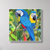 Blue macaws canvas afdruk (Voorkant)