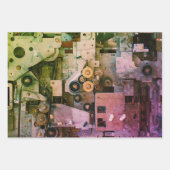 Blue Machinery Mechanical Robotic Funny Cool Geeky Inpakpapier Vel (Voorkant 2)