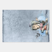 Blue Mad Hatter Alice in Wonderland Inpakpapier Vel (Voorkant)