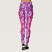 Blue Magenta Paisley Leggings (Achterkant)