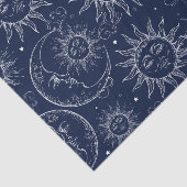 Blue Magic Celestial Sun Moon Stars Tissuepapier (Detail)