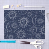 Blue Magic Celestial Sun Moon Stars Tissuepapier (Craft)