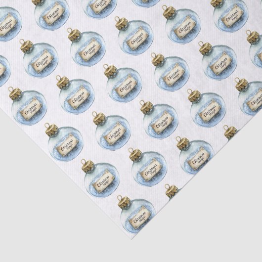 Blue Magic Ornament Christmas Lights Tissuepapier (Detail)