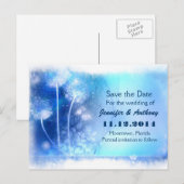 Blue Magic Paardebloemen Sla de datum briefkaarten (Voorkant / Achterkant)