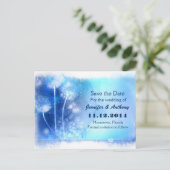 Blue Magic Paardebloemen Sla de datum briefkaarten (Staand voorkant)